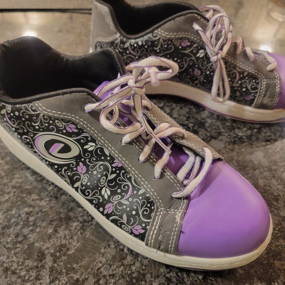 Purple and Gray Womens Bowling Shoes Size 7